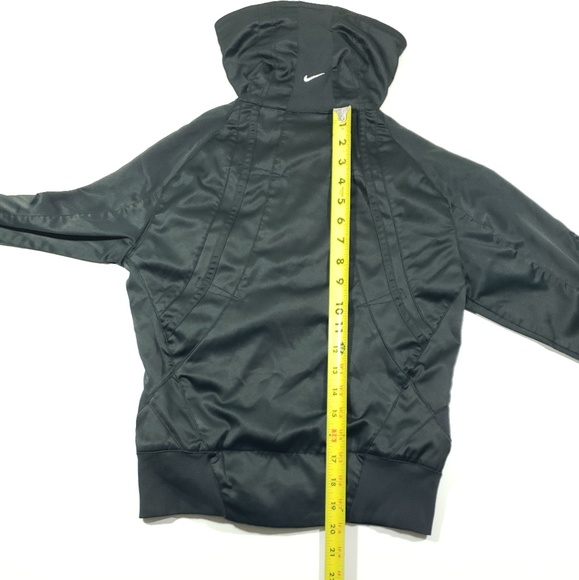 Nike womens black Gray funnel turtle neck zip jack - Picture 8 of 8